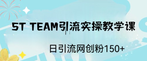 ST TEAM引流实操课，日引流网创粉100+-科景网创