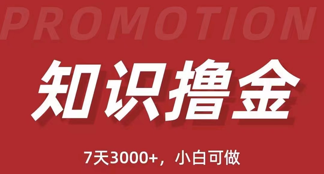 抖音知识撸金项目：简单粗暴日入1000+执行力强当天见收益(教程+资料)-科景网创