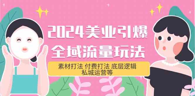 2024美业-引爆全域流量玩法，素材打法 付费打法 底层逻辑 私城运营等(31节)-科景网创