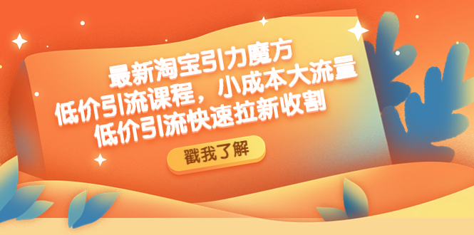 最新淘宝引力魔方低价引流实操：小成本大流量，低价引流快速拉新收割-科景网创