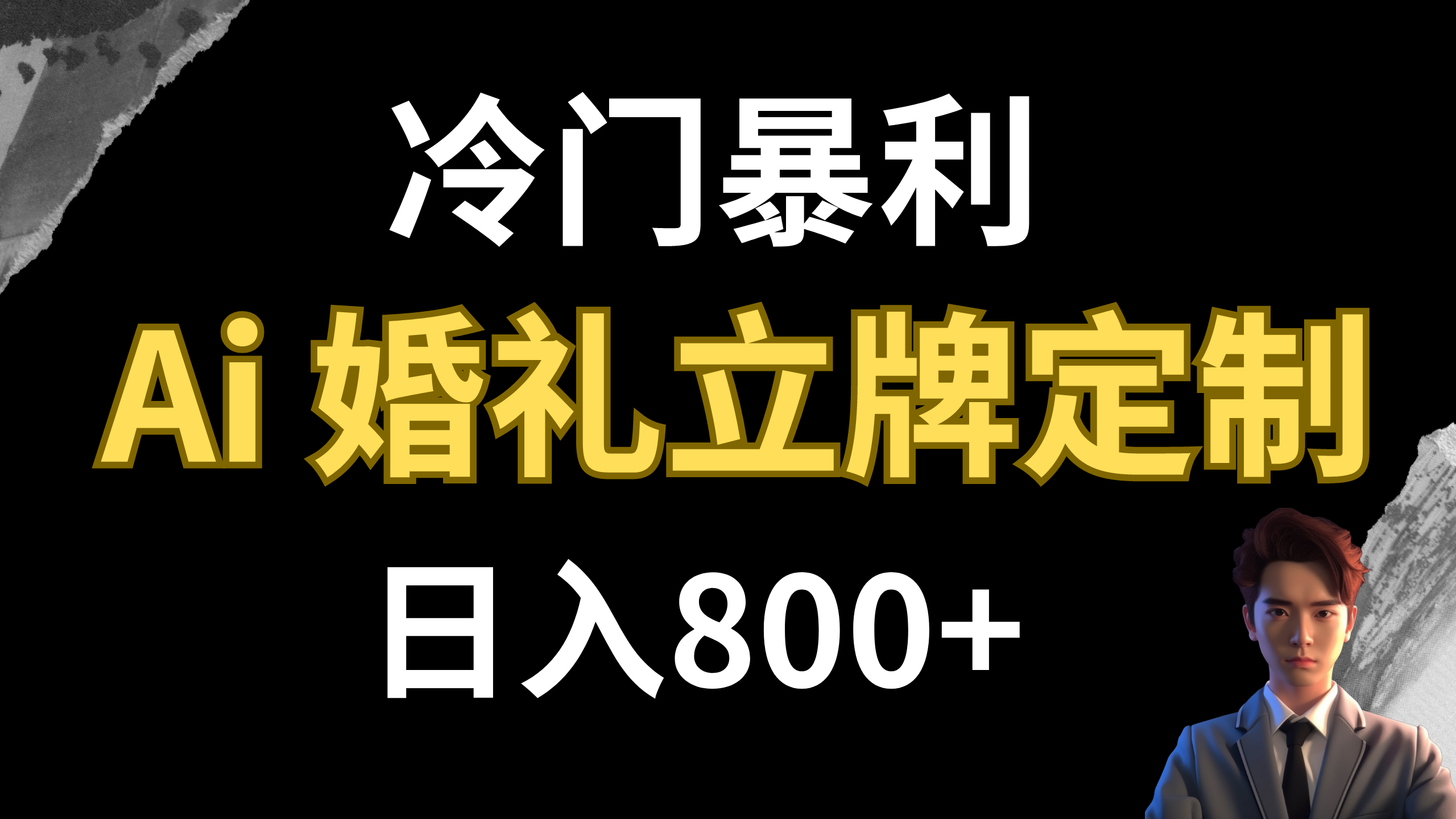冷门暴利项目 AI婚礼立牌定制 日入800+-科景网创