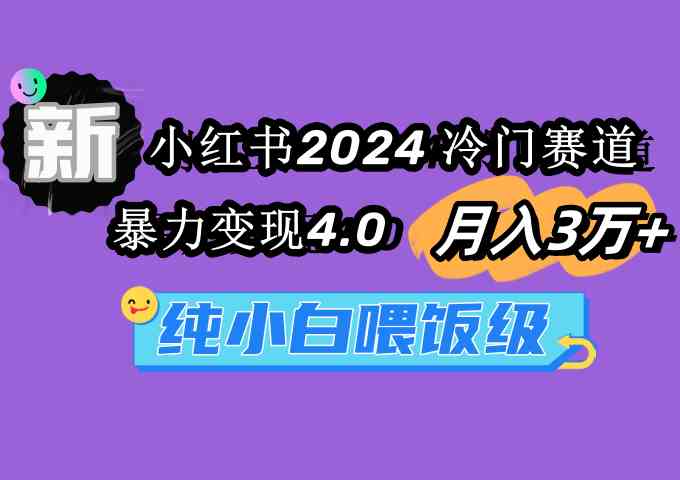 小红书2024冷门赛道 月入3万+ 暴力变现4.0 纯小白喂饭级-科景网创