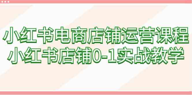 小红书电商店铺运营课程，小红书店铺0-1实战教学（60节课）-科景网创
