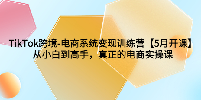 TikTok跨境-电商系统变现训练营【5月新课】从小白到高手，真正的电商实操课-科景网创
