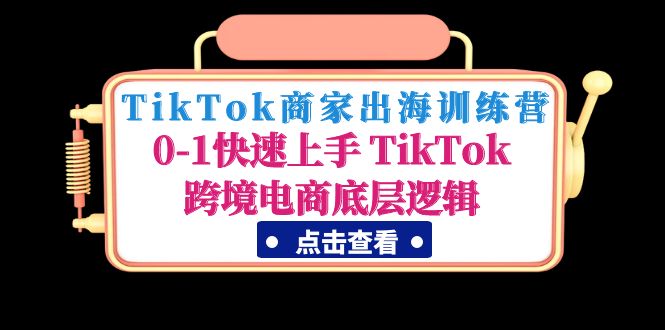 TikTok商家出海训练营：0-1快速上手 TikTok跨境电商底层逻辑(无中创水印)-科景网创