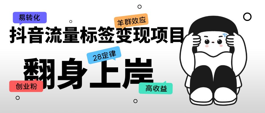 抖音流量标签变现项目，抖音创业粉轻松转化，单价高收益简单-科景网创