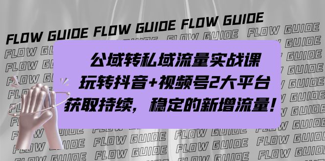 公域转私域流量实战课，玩转抖音+视频号2大平台，获取持续，稳定的新增流量-科景网创