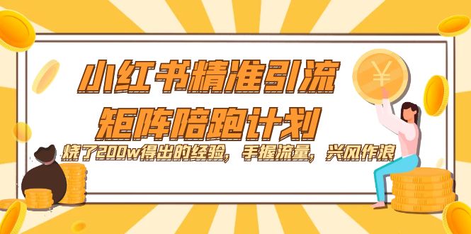 小红书精准引流·矩阵陪跑计划：烧了200w得出的经验，手握流量，兴风作浪！-科景网创