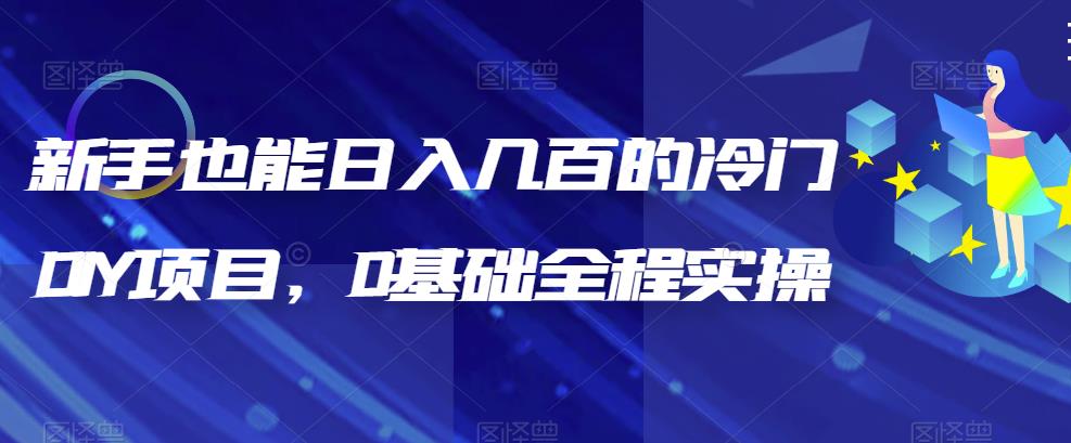 新手也能日入几百的冷门DIY项目，0基础全程实操【揭秘】-科景网创