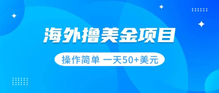 撸美金项目 无门槛  操作简单 小白一天50+美刀-科景网创