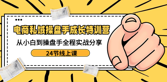 电商私域-操盘手成长特训营：从小白到操盘手全程实战分享-24节线上课-科景网创