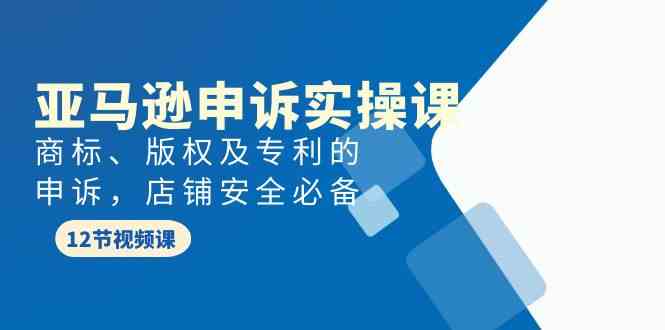 亚马逊-申诉实战课，​商标、版权及专利的申诉，店铺安全必备-科景网创