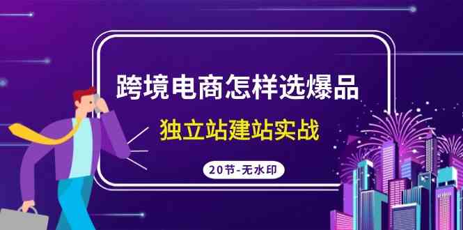 跨境电商怎样选爆品，独立站建站实战（20节高清无水印课）-科景网创