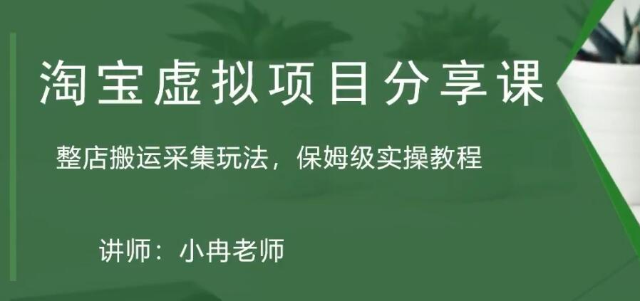 淘宝虚拟整店搬运采集玩法分享课：整店搬运采集玩法，保姆级实操教程-科景网创