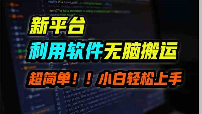 新平台用软件无脑搬运，月赚10000+，小白也能轻松上手-科景网创