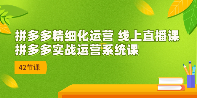 2023年8月新课-拼多多精细化运营 线上直播课：拼多多实战运营系统课-42节-科景网创
