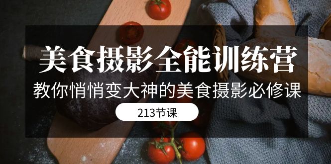 美食摄影-全能特训营，教你悄悄变大神的美食摄影必修课（8套课程-213节）-科景网创