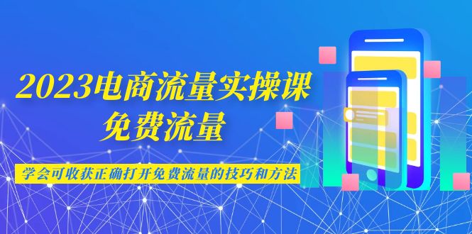 2023电商流量实操课-免费流量，学会可收获正确打开免费流量的技巧和方法-科景网创