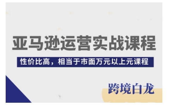 亚马逊运营实战课程，亚马逊从入门到精通，性价比高，相当于市面万元以上元课程-科景网创