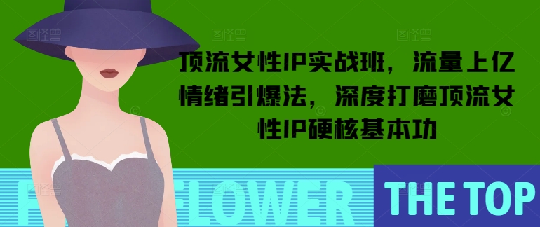 顶流女性IP实战班，流量上亿情绪引爆法，深度打磨顶流女性IP硬核基本功-科景网创