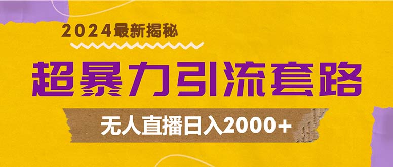超暴力引流套路，无人直播日入2000+-科景网创