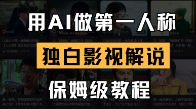 用AI做第一人称独白影视解说，手把手教学，保姆级教程-科景网创