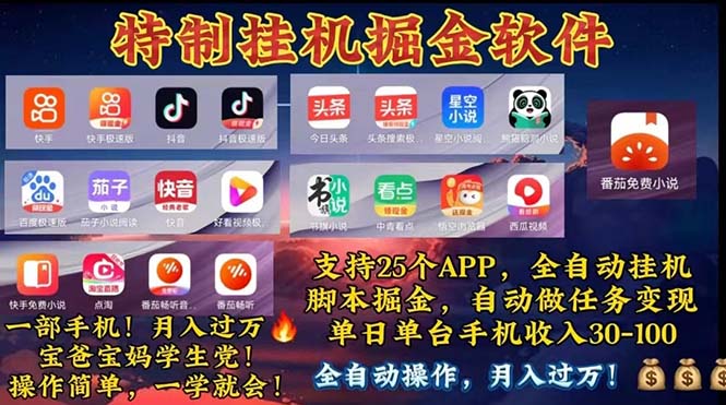 挂机副业 月入过万，特别适合宝爸宝妈学生党，工作室特别推荐-科景网创