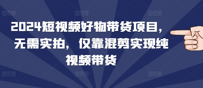 2024短视频好物带货项目，无需实拍，仅靠混剪实现纯视频带货-科景网创
