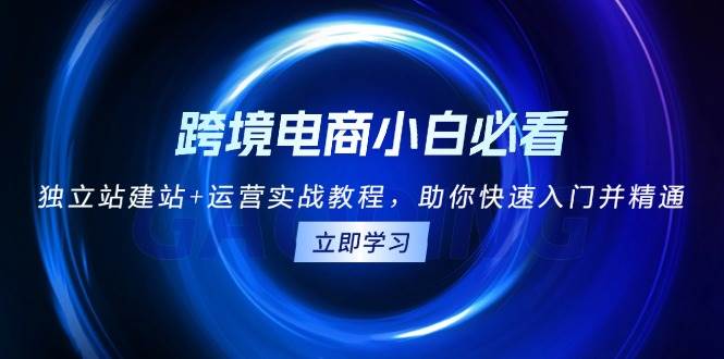 跨境电商小白必看！独立站建站+运营实战教程，助你快速入门并精通-科景网创