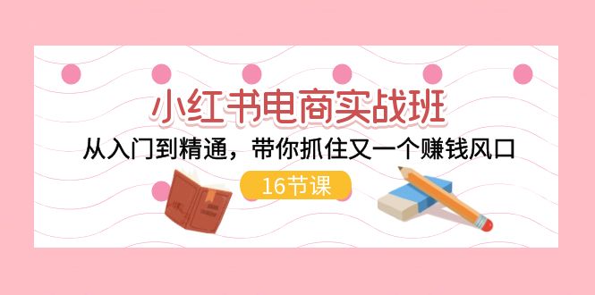小红书电商实战班，从入门到精通，带你抓住又一个赚钱风口（16节）-科景网创