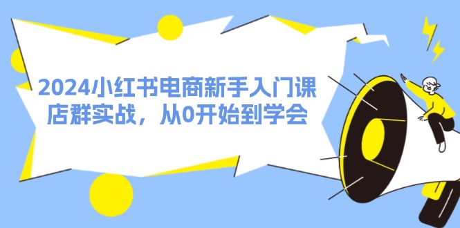 2024小红书电商新手入门课，店群实战，从0开始到学会（31节）-科景网创