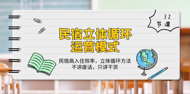 民宿 立体循环运营模式：民宿高入住效率，立体循环方法，只讲干货（32节）-科景网创