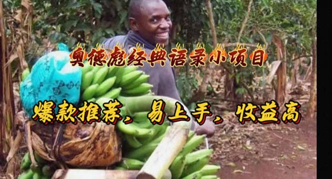 奥德彪经典语录小项目，爆款推荐，易上手，收益高-科景网创