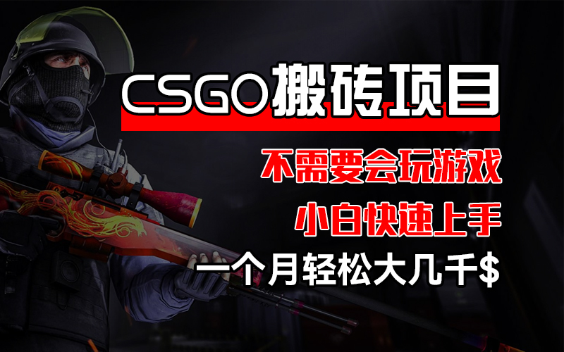CSGO 装备搬砖项目，操作简单，不需要会玩游戏，小白也能快速上手-科景网创