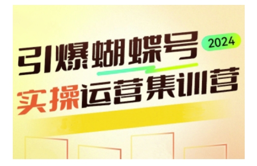 引爆蝴蝶号实操运营，助力你深度掌握蝴蝶号运营，实现高效实操，开启流量变现之路-科景网创