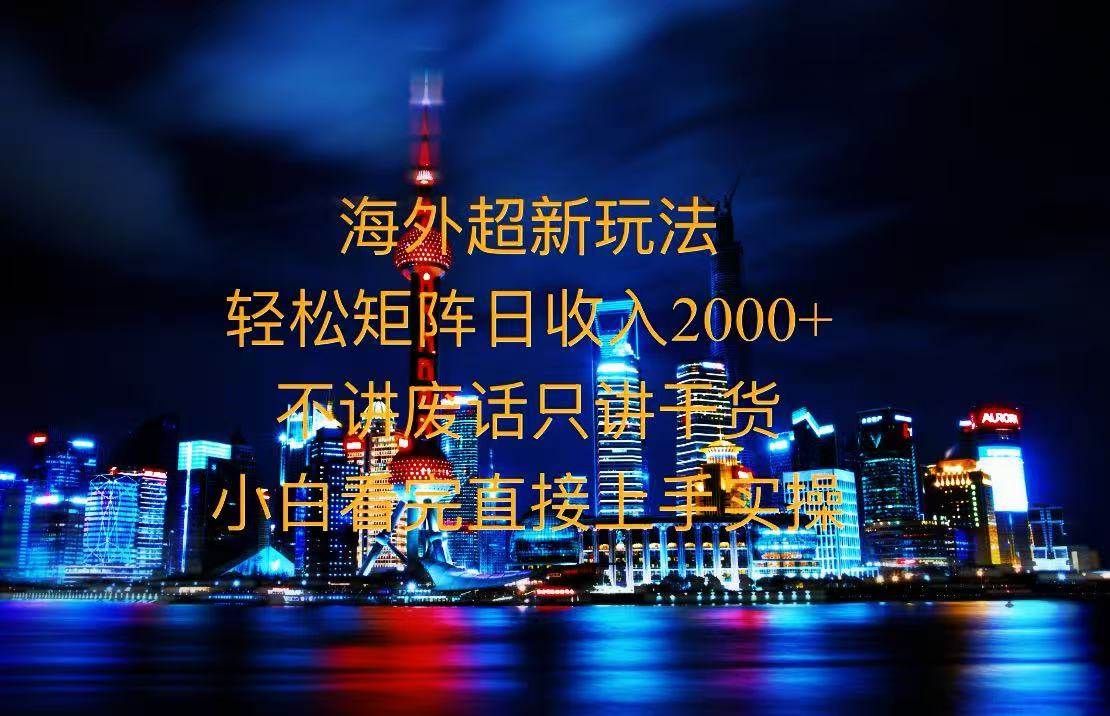 2025全新海外暴力玩法，操作简单，小白轻松上手-科景网创