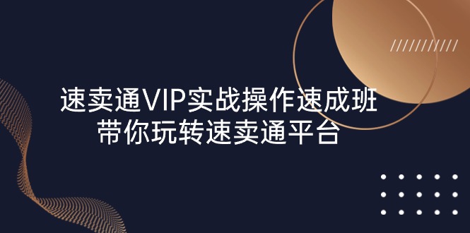 速卖通 VIP实战操作-速成班，带你玩转速卖通平台（23节）-科景网创