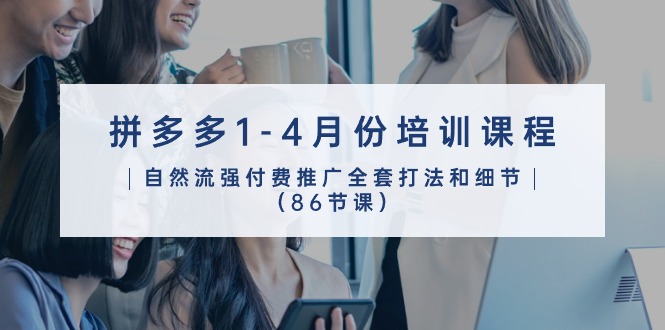 拼多多1-4月份培训课程，自然流强付费推广全套打法和细节（86节课）-科景网创