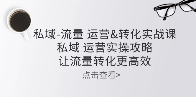 私域-流量 运营&转化实操课：私域 运营实操攻略 让流量转化更高效-科景网创
