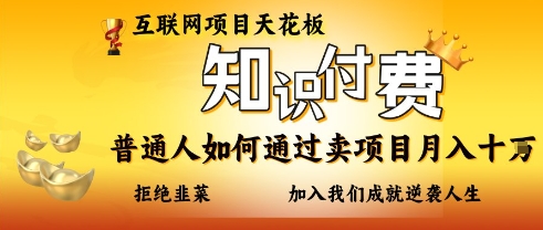 互联网项目天花板，知付付费项目，普通人如何通过卖项目月入十个，拒绝韭菜【揭秘】-科景网创