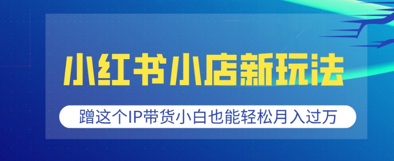 小红书小店新玩法，蹭这个IP带货，小白也能轻松月入过W【揭秘】-科景网创