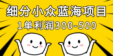 细分小众蓝海项目，一单利润3张，每月收入稳定过1w+-科景网创