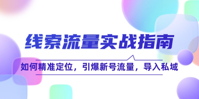 线 索 流 量-实战指南：如何精准定位，引爆新号流量，导入私域-科景网创