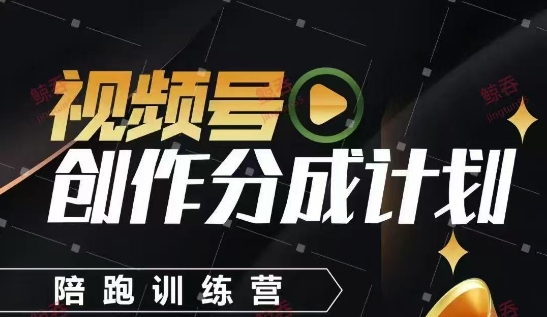视频号创作分成计划陪跑训练营，手把手教会你如何制作视频，细水长流型项目-科景网创