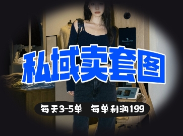 私域卖套图每天3-5单，每单利润99-科景网创