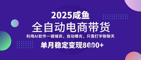全网首发【闲鱼全自动电商带货】三年磨一剑，一朝露锋芒，单月稳定变现8k+【揭秘】-科景网创