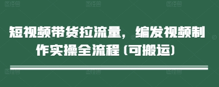 短视频带货拉流量，编发视频制作实操全流程(可搬运)-科景网创