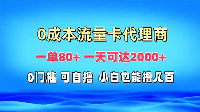 免费流量卡代理一单80+ 一天可达2000+-科景网创