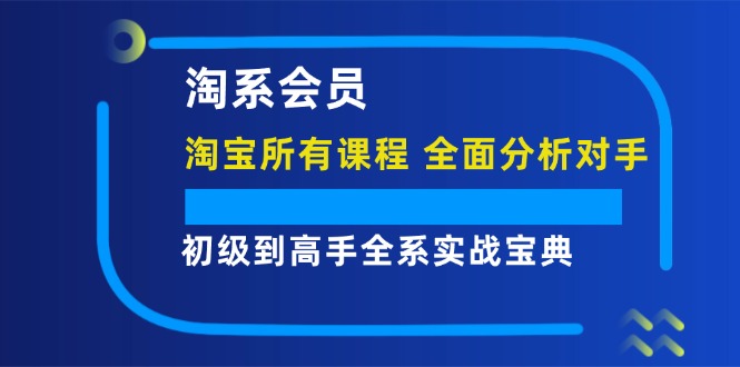 淘系会员【淘宝所有课程，全面分析对手】，初级到高手全系实战宝典-科景网创