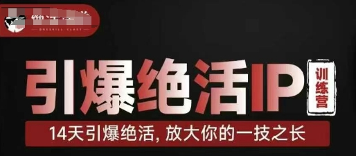 引爆绝活IP训练营，14天引爆绝活，放大你的一技之长-科景网创